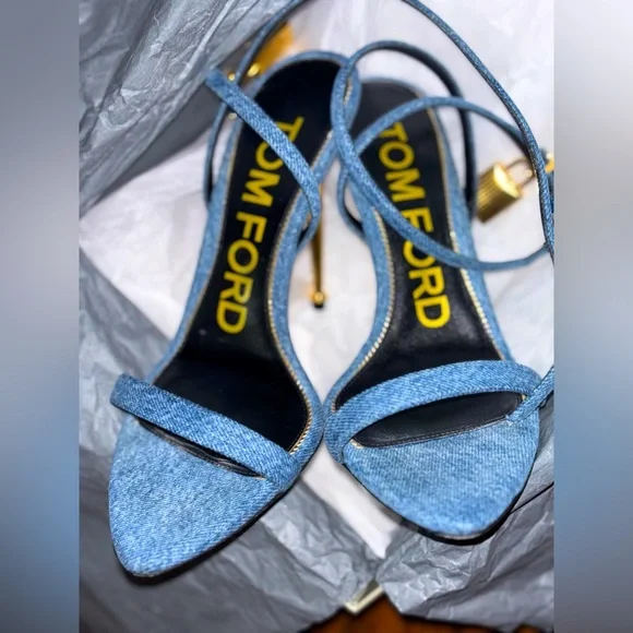 Tom Ford Denim PadLock Heels - Picture 10 of 14